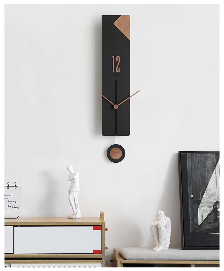 Emitdoog Simple Line Swing Clock