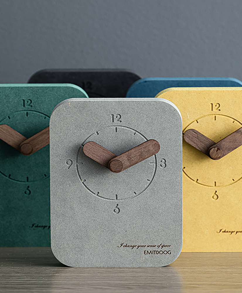Emitdoog Concrete Table Clock