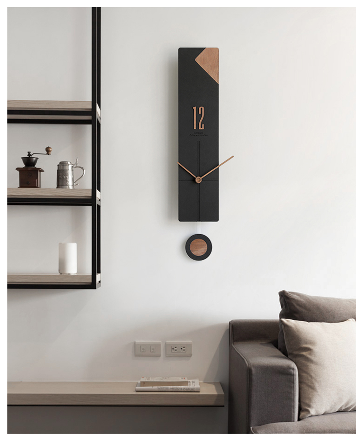 Emitdoog Simple Line Swing Clock