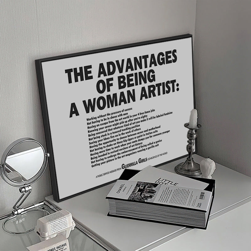 ZHXS Woman Artist Wall Art