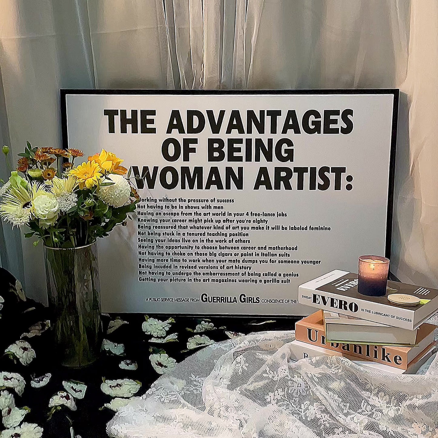 ZHXS Woman Artist Wall Art