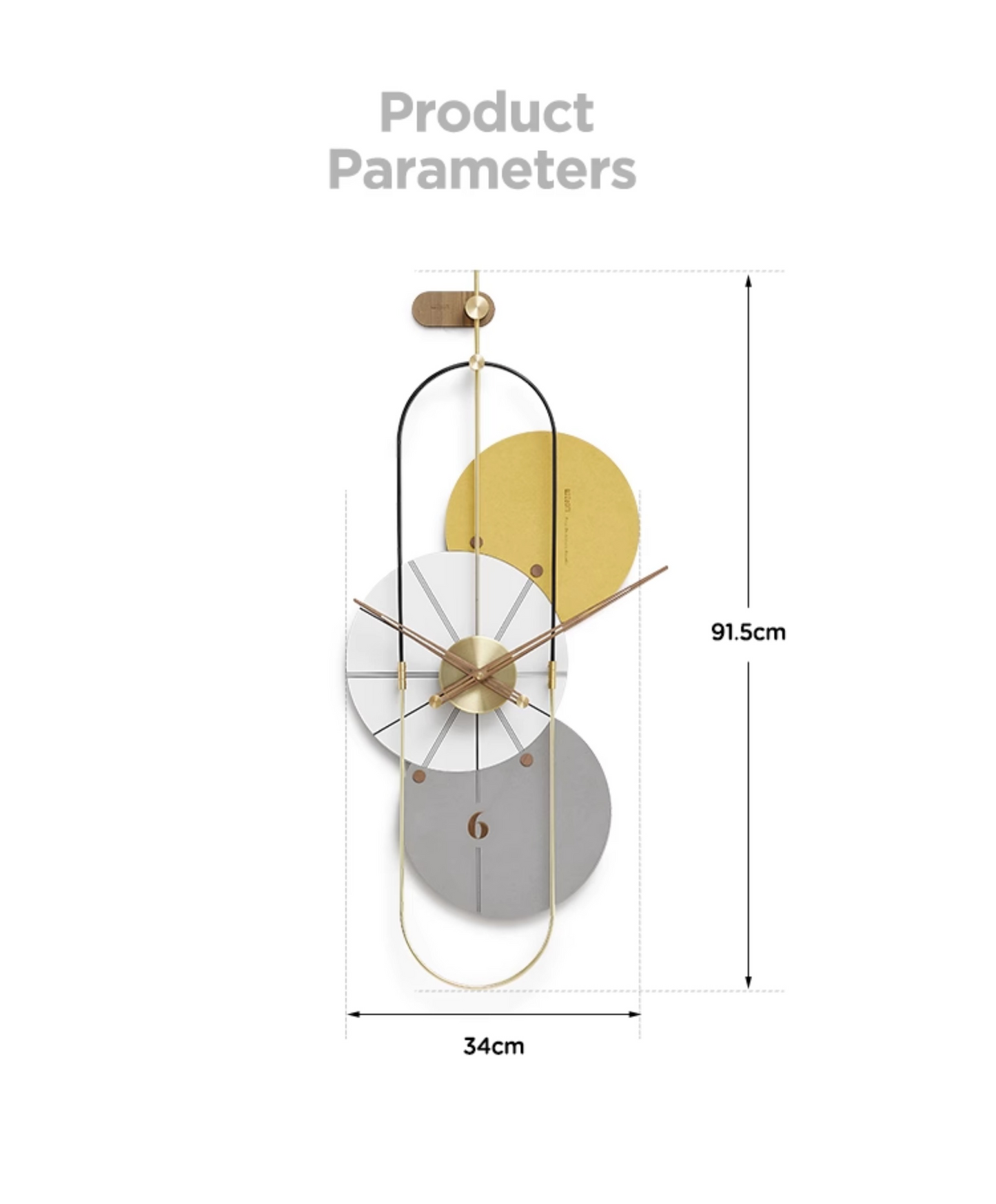 Wozoom Round Waltz Clock