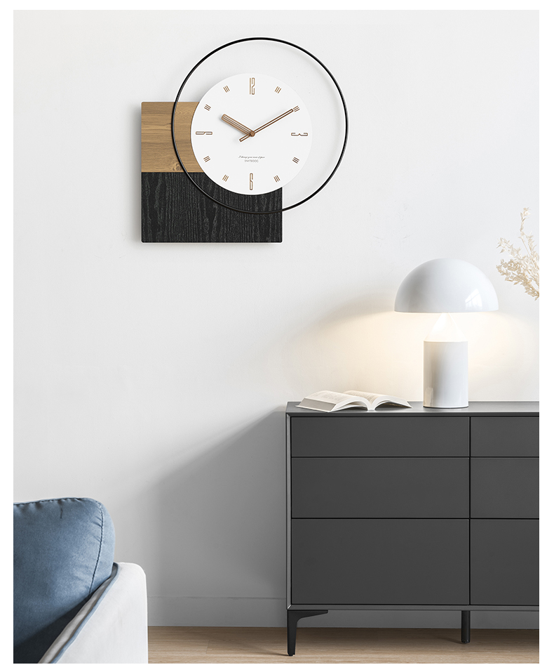 Emitdoog Minimalist Wood Grain Clock