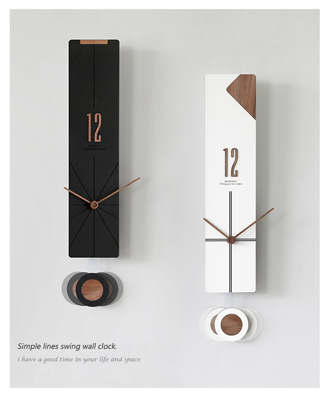 Emitdoog Simple Line Swing Clock