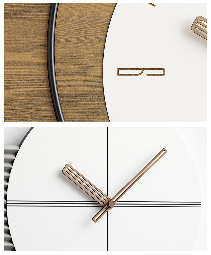 Emitdoog Minimalist Wood Grain Clock