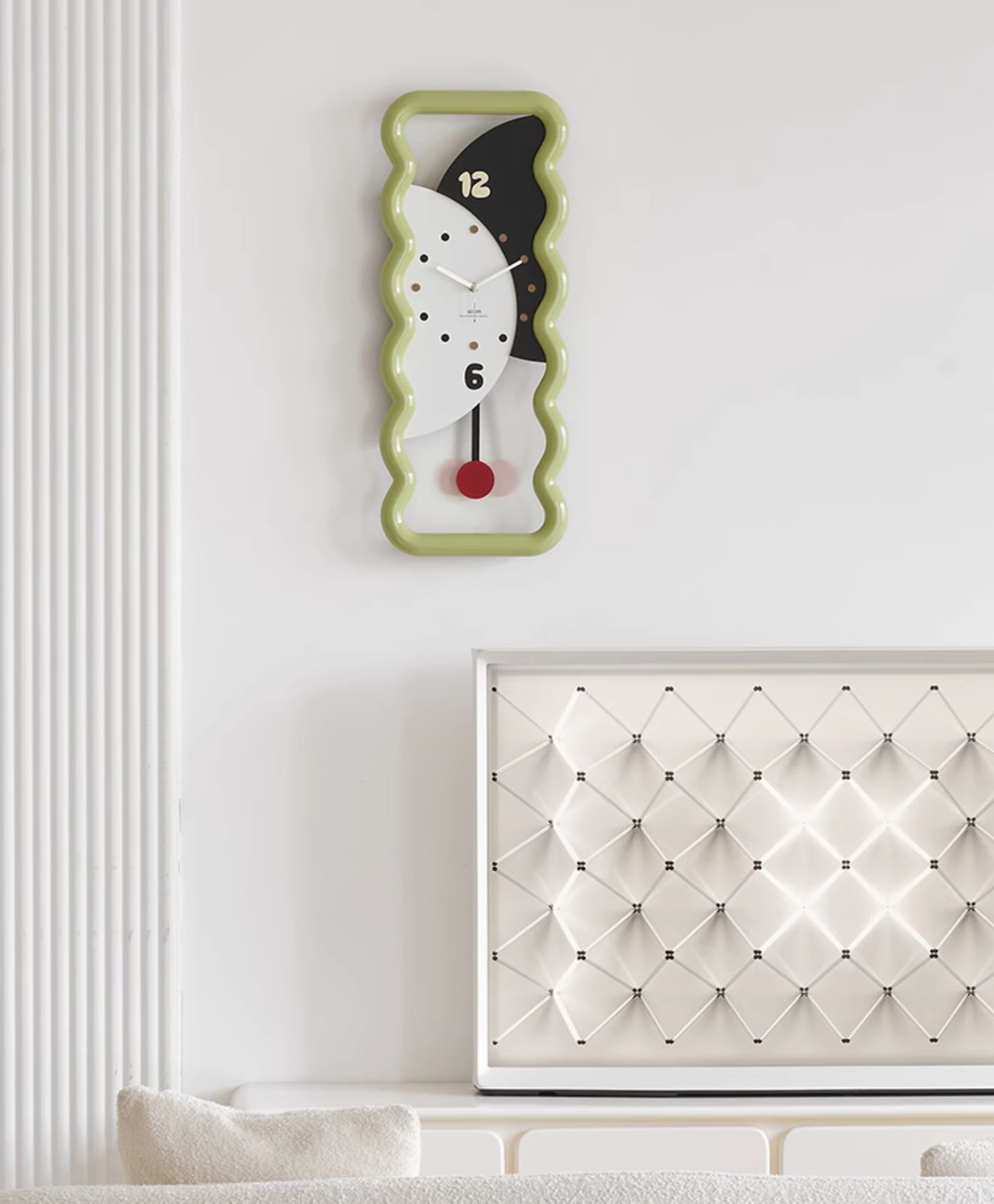 Wozoom Parallel Time Creamy Clock