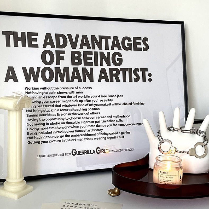 ZHXS Woman Artist Wall Art